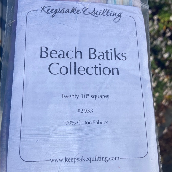FABRIC BEACH BATIKS COLLECTION twenty assorted 10” pre cut squares NWT - Picture 2 of 5